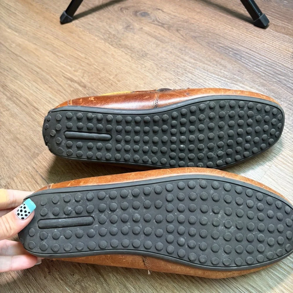 Curt & Larson Santos Tan Leather Driving Loafers Mens‎ 8.5 Brown Slip On Shoes
